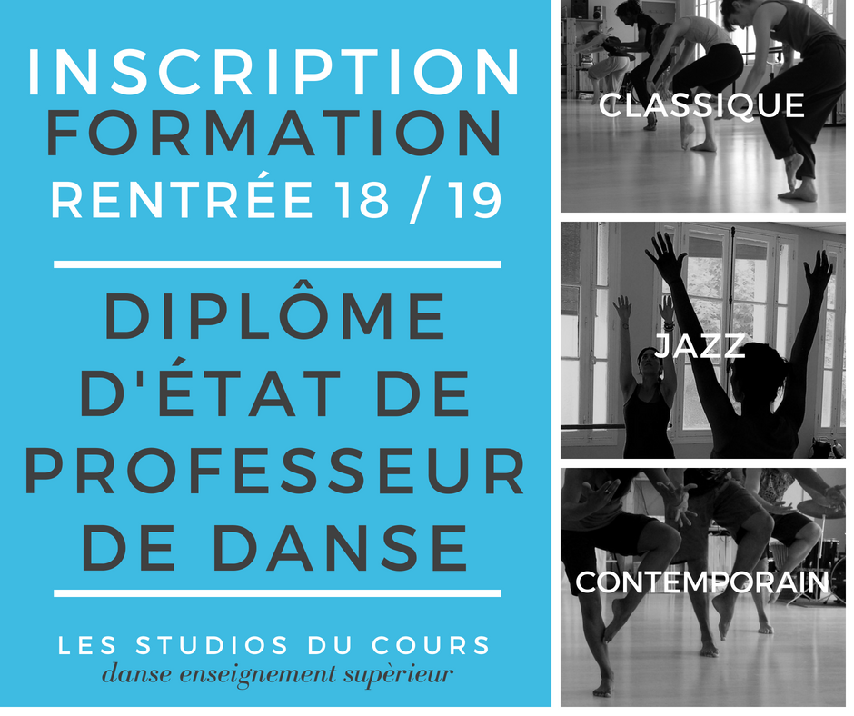 Formation diplome d'état professeur de danse Marseille Studios du Cours
